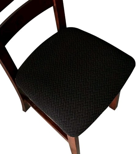 Black seat covers for dining - 4,