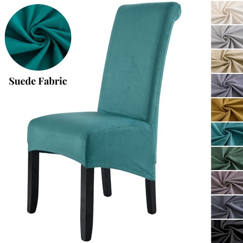 Stretch suede dining chair - suede,