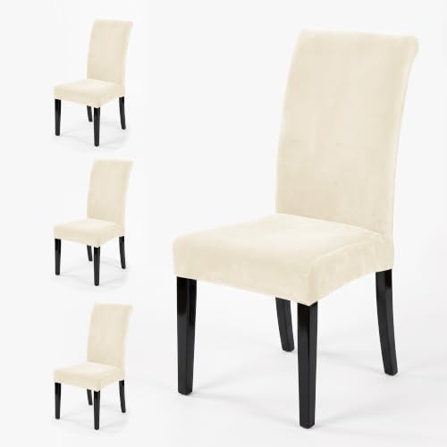 Set ivory velvet dining - set,