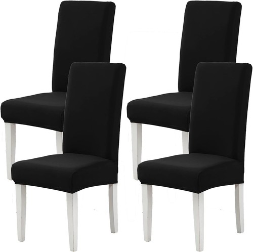 Black chair covers dining - chair,