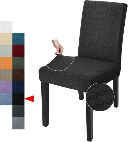 Black checkered chair cover - chair,