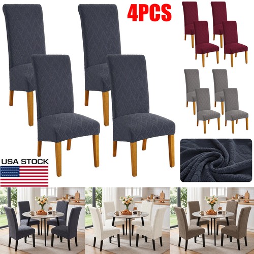 4pcs stretchy jacquard dining - 4pcs,