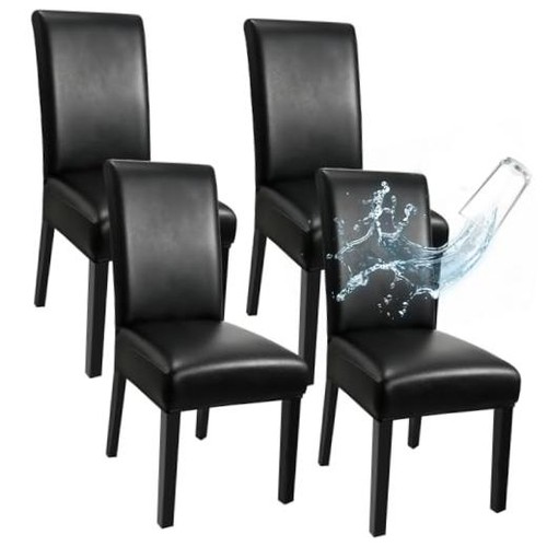 Leather dining chairs covers - leather,