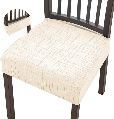 Beige stretch dining chair - stretch,